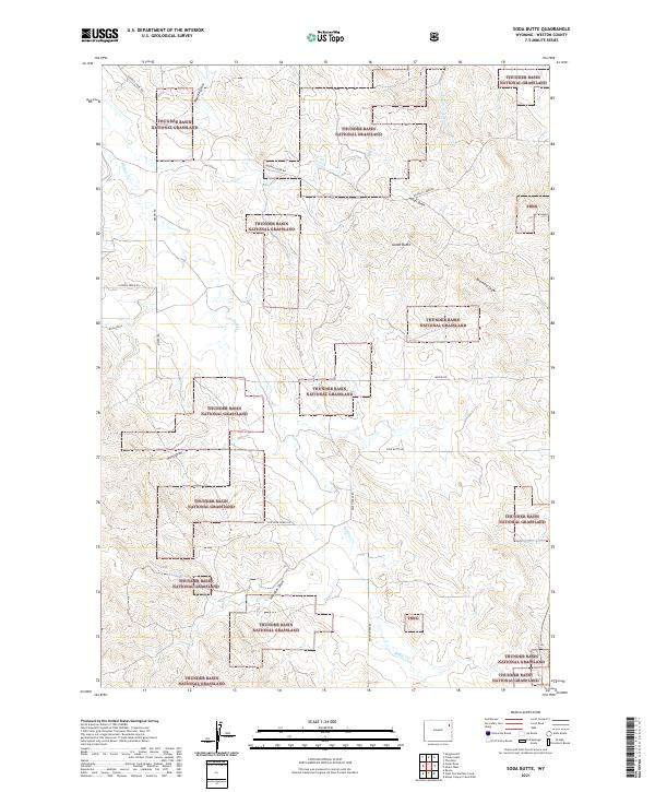 USGS US Topo 7.5-minute map for Soda Butte WY 2021
