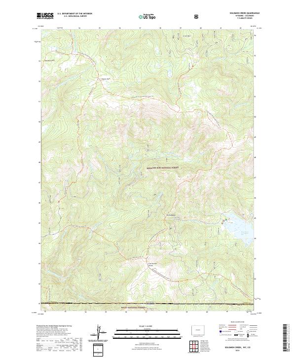 USGS US Topo 7.5-minute map for Solomon Creek WYCO 2021