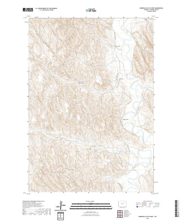 USGS US Topo 7.5-minute map for Somerville Flats West WY 2021