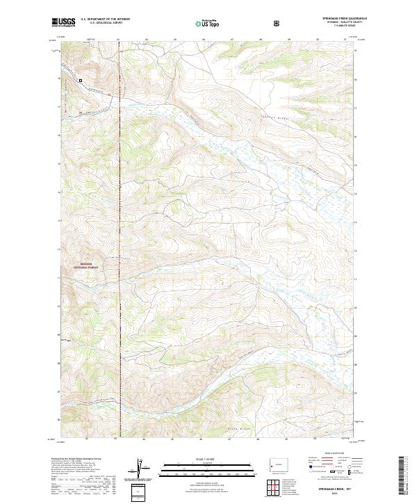 USGS US Topo 7.5-minute map for Springman Creek WY 2021
