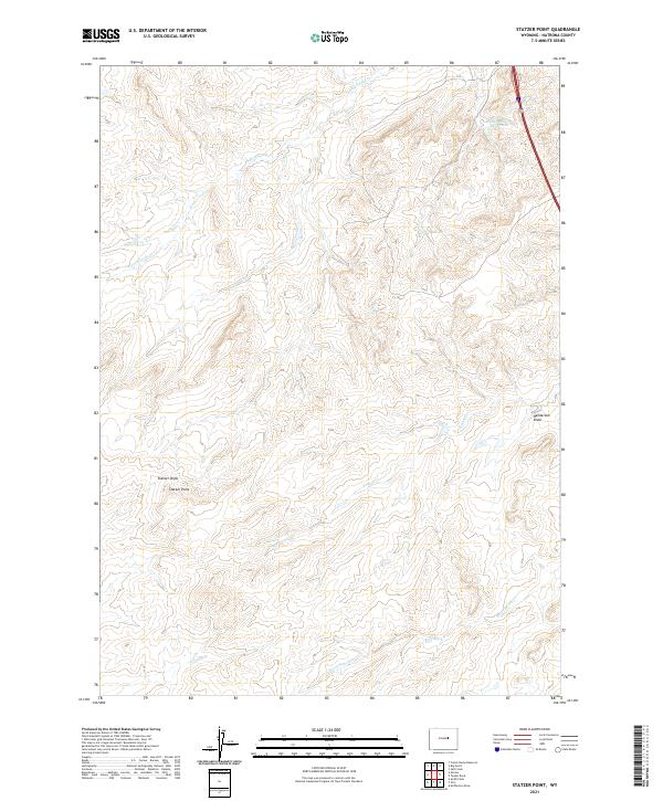 USGS US Topo 7.5-minute map for Statzer Point WY 2021