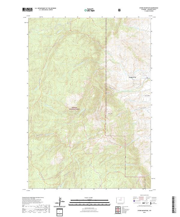 USGS US Topo 7.5-minute map for Stone Mountain WY 2021