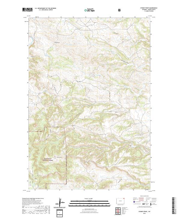 USGS US Topo 7.5-minute map for Stoney Point WY 2021