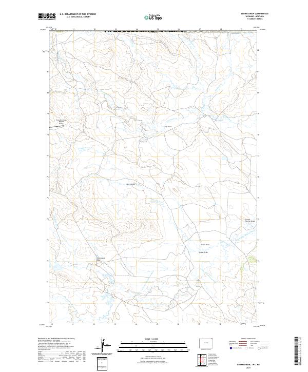 USGS US Topo 7.5-minute map for Storm Draw WYMT 2021