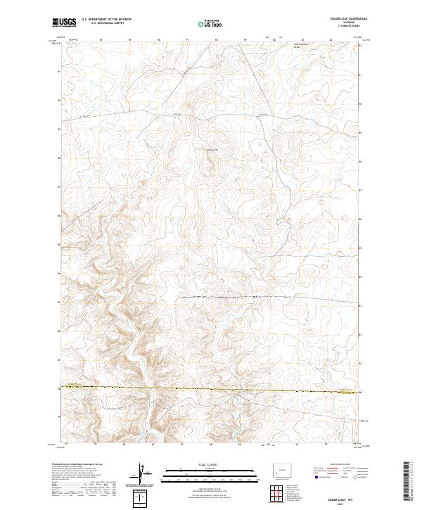 USGS US Topo 7.5-minute map for Sugar Loaf WY 2021