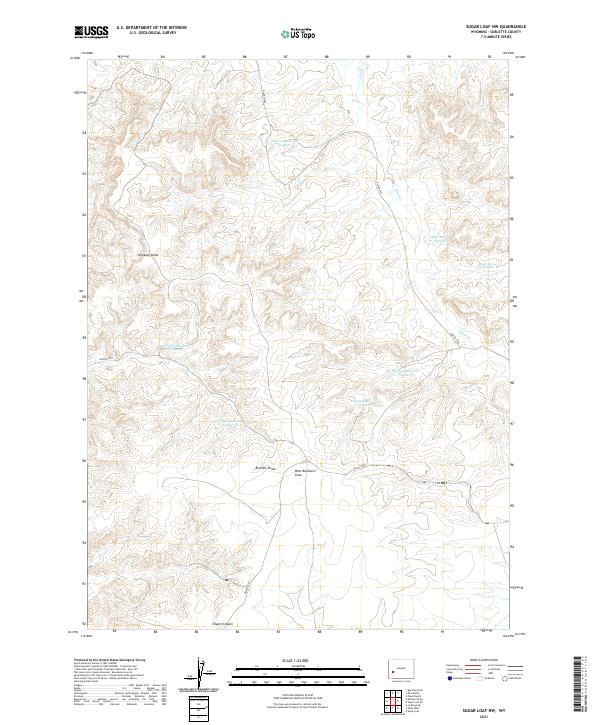 USGS US Topo 7.5-minute map for Sugar Loaf NW WY 2021