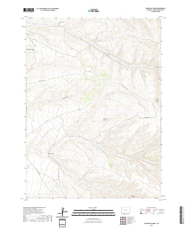 USGS US Topo 7.5-minute map for Sugarloaf Basin WY 2021