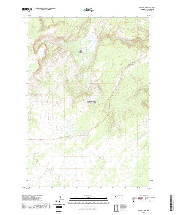 USGS US Topo 7.5-minute map for Summit Lake WY 2021