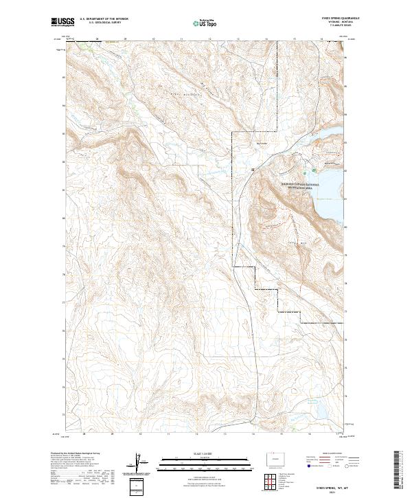 USGS US Topo 7.5-minute map for Sykes Spring WYMT 2021