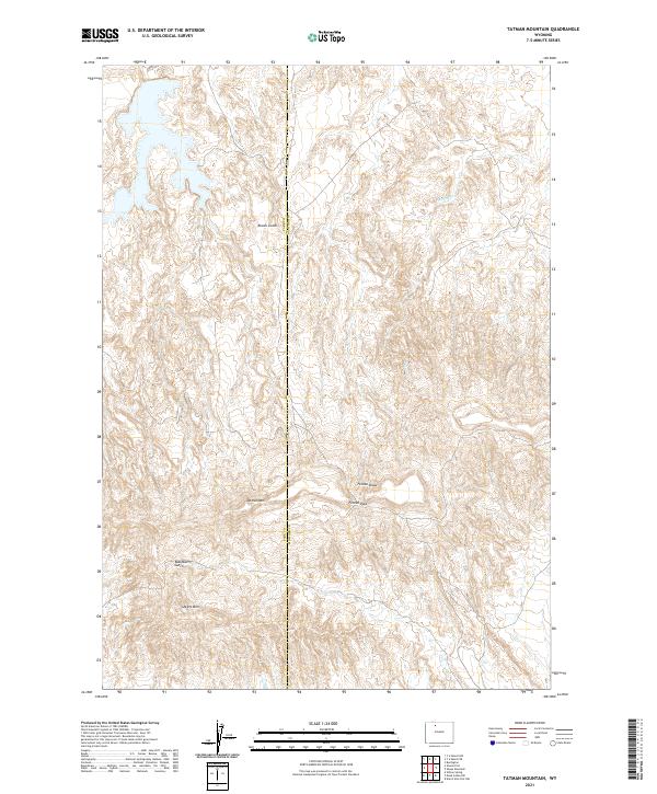 USGS US Topo 7.5-minute map for Tatman Mountain WY 2021