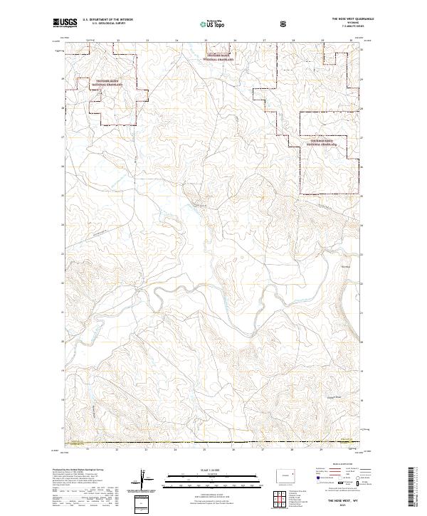 USGS US Topo 7.5-minute map for The Nose West WY 2021
