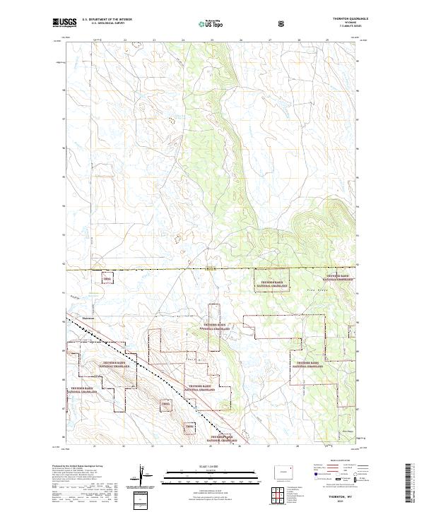 USGS US Topo 7.5-minute map for Thornton WY 2021
