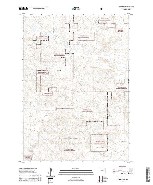 USGS US Topo 7.5-minute map for Timber Creek WY 2021