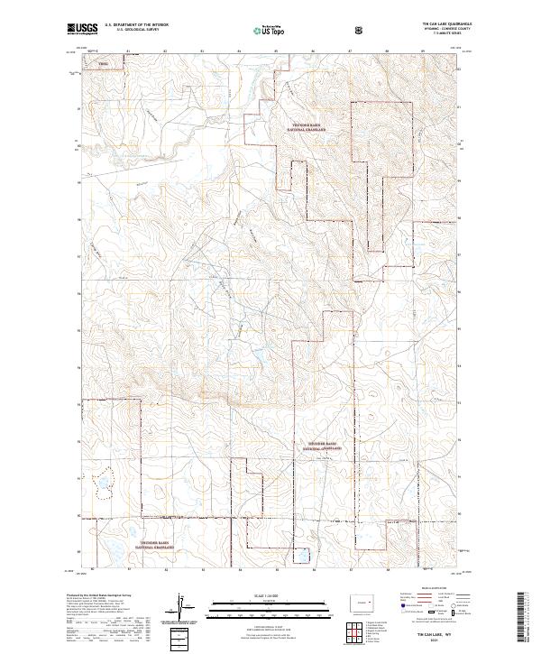 USGS US Topo 7.5-minute map for Tin Can Lake WY 2021