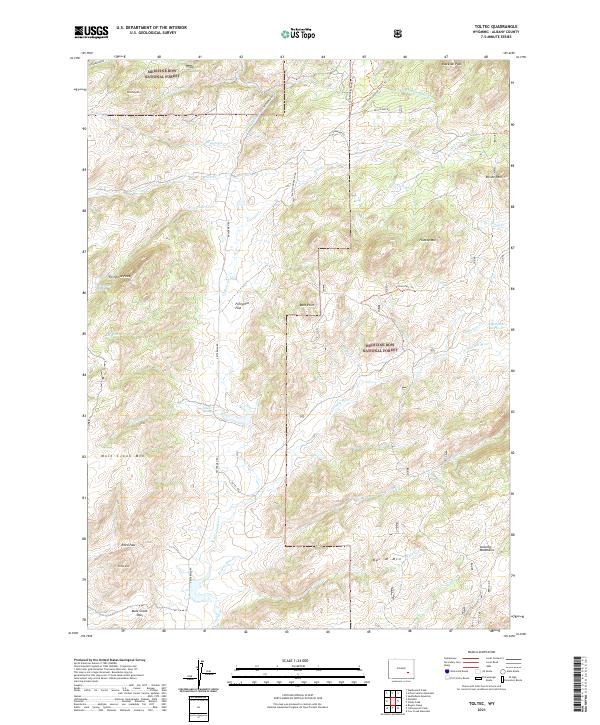 USGS US Topo 7.5-minute map for Toltec WY 2021