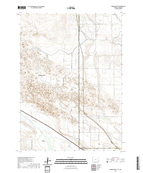USGS US Topo 7.5-minute map for Torrington SE WYNE 2021
