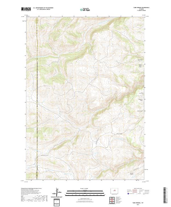 USGS US Topo 7.5-minute map for Turk Springs WY 2021