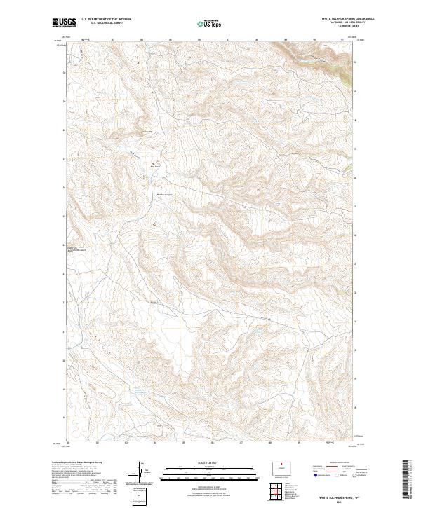 USGS US Topo 7.5-minute map for White Sulphur Spring WY 2021