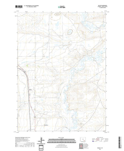USGS US Topo 7.5-minute map for Wilcox WY 2021 – American Map Store