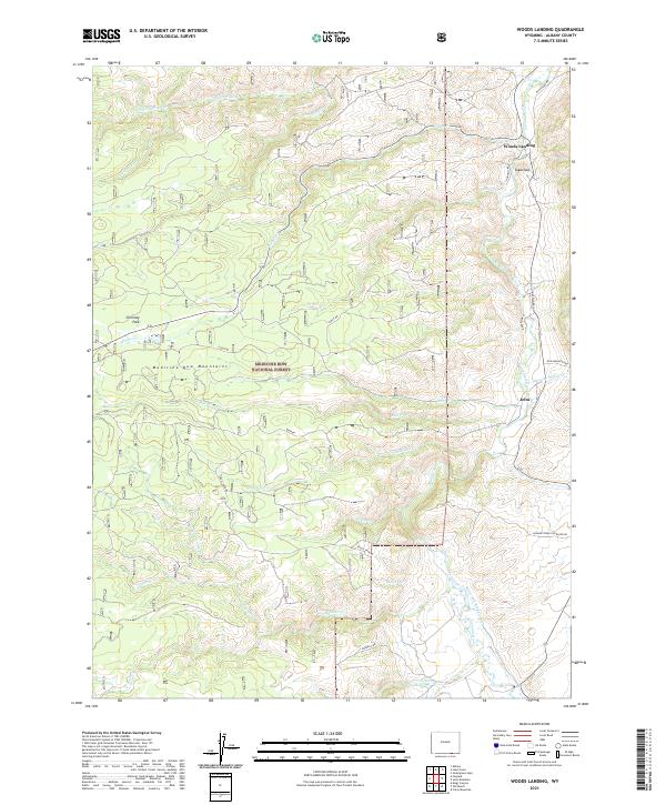 USGS US Topo 7.5-minute map for Woods Landing WY 2021