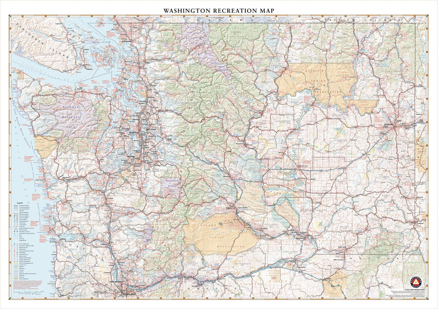 Washington Recreation Map by Benchmark Maps – American Map Store