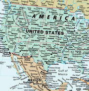 Classic Style World Wall Map by Globe Turner