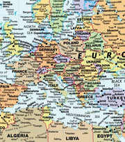 Classic Style World Wall Map by Globe Turner