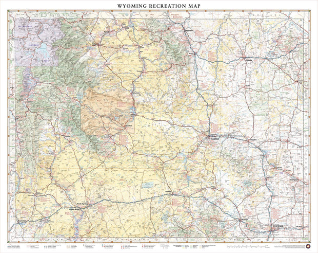 Wyoming Recreation Map by Benchmark Maps