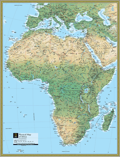 Physical 7 Continent Maps Classroom Pull Down 7 Map Bundle by National Geographic