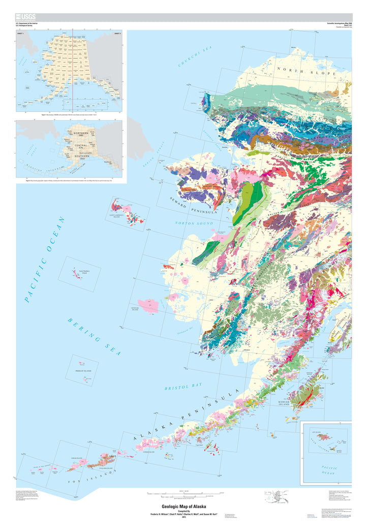 US Geological Map of Western Alaska – American Map Store