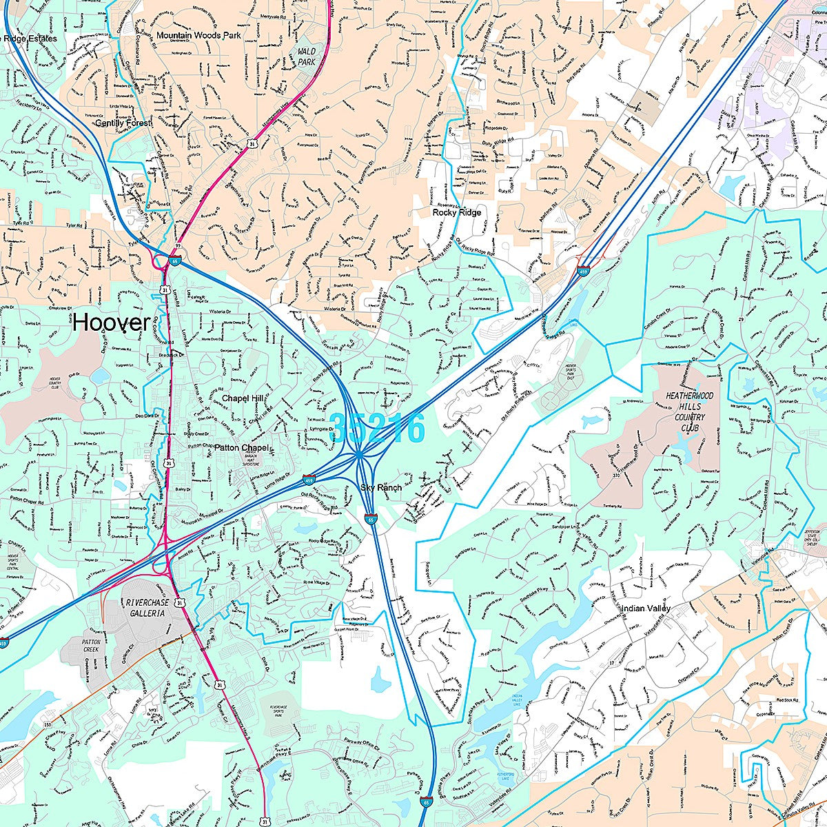 Premium Style Wall Map Of Hoover AL American Map Store Premium Style Wall Map Of Hoover AL American Map Store