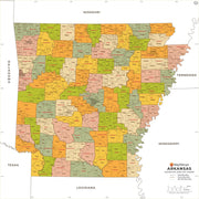 Arkansas Zip Code Map with Counties