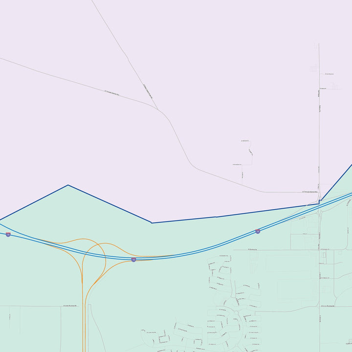 Color Cast Zip Code Style Wall Map of Buckeye, AZ