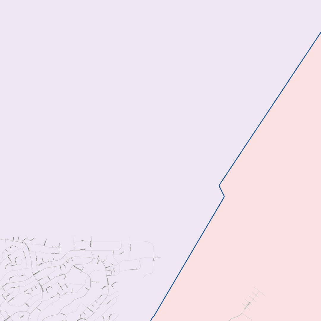 Color Cast Zip Code Style Wall Map of Lake Havasu City, AZ