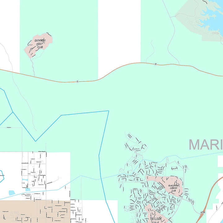 Premium Style Wall Map of Peoria AZ
