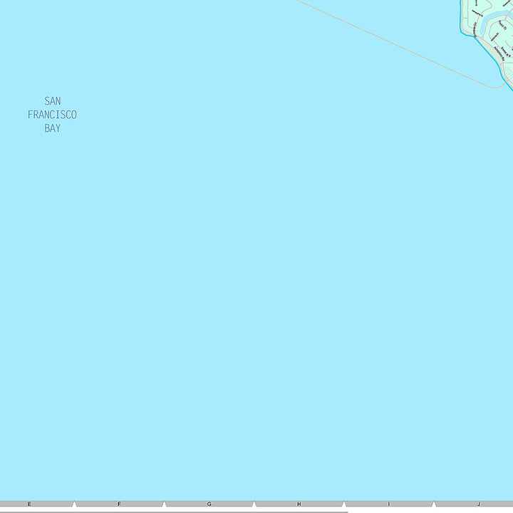 Premium Style Wall Map of Alameda, CA