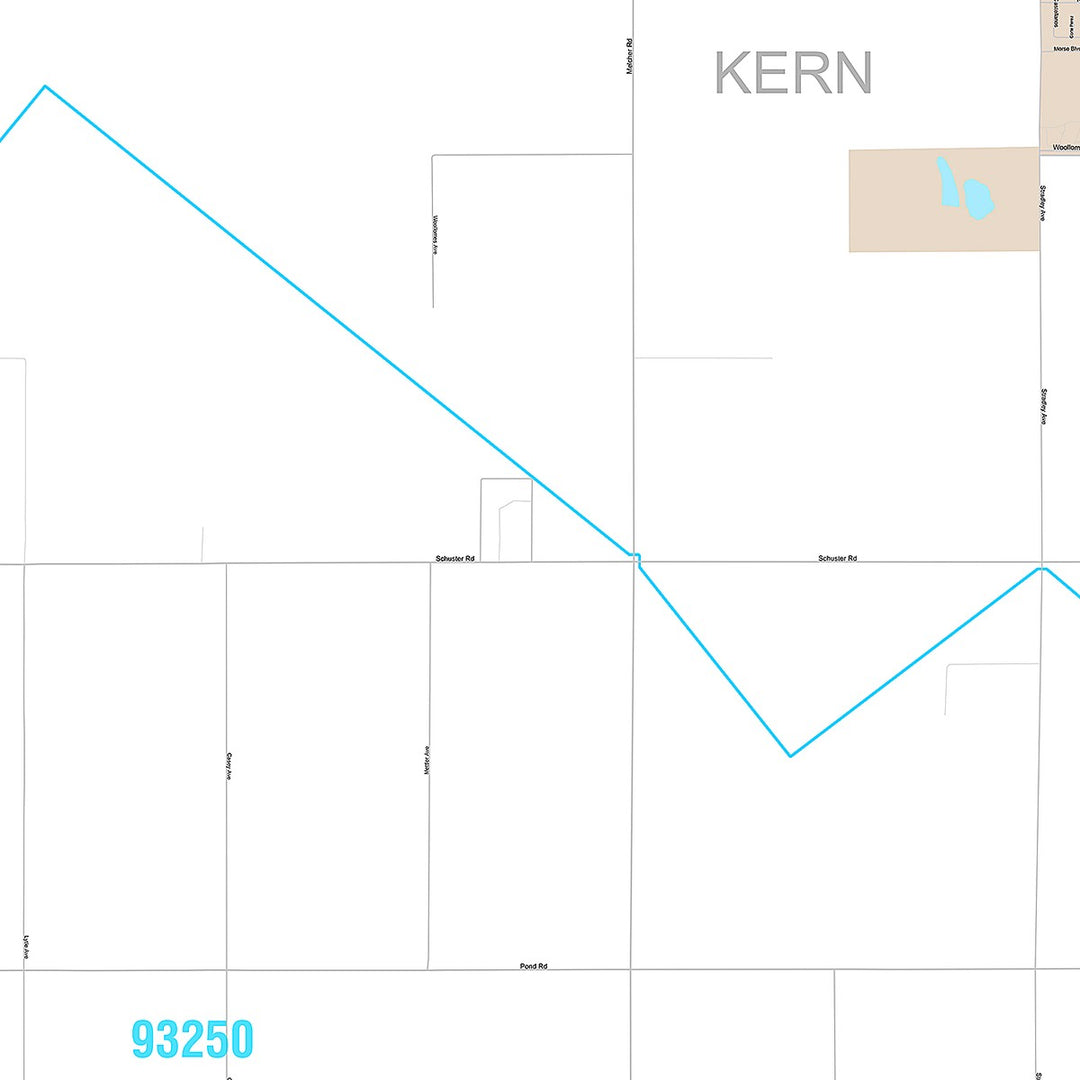 Premium Style Wall Map of Delano, CA