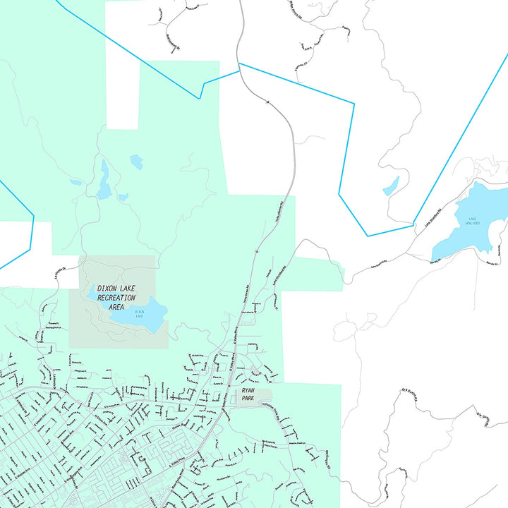 Premium Style Wall Map of Escondido, CA
