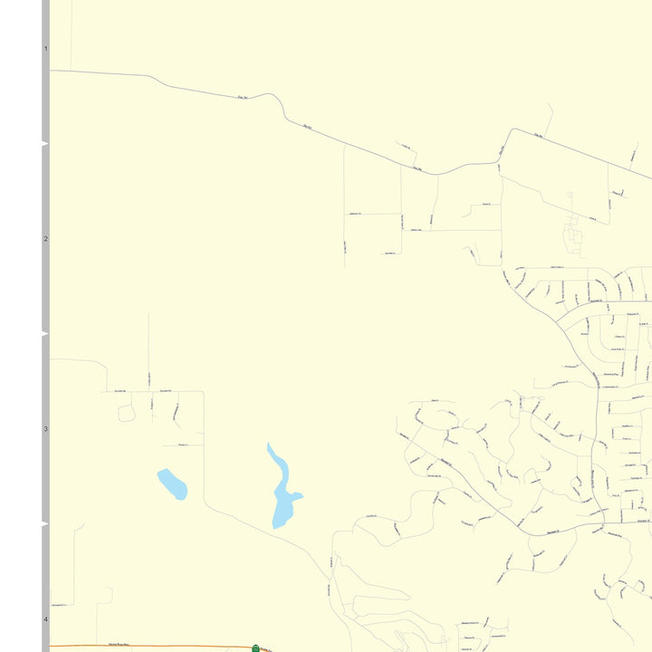 Color Cast Zip Code Style Wall Map of Gilroy, CA