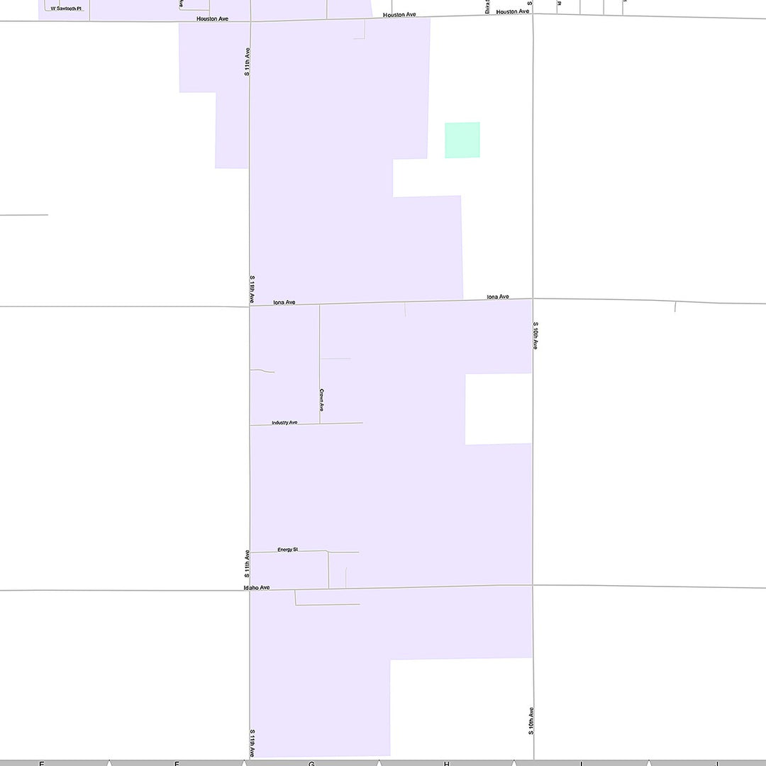 Premium Style Wall Map of Hanford, CA