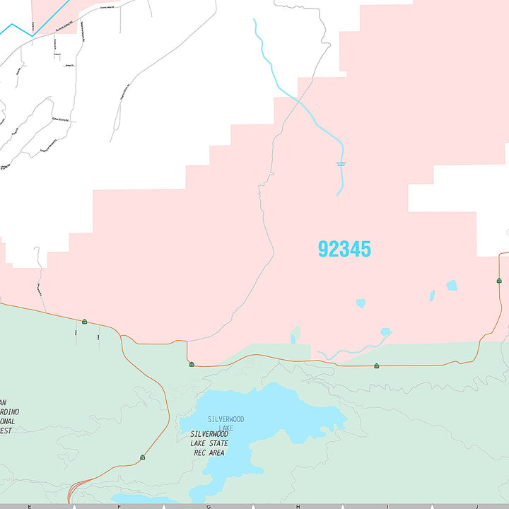 Premium Style Wall Map of Hesperia, CA