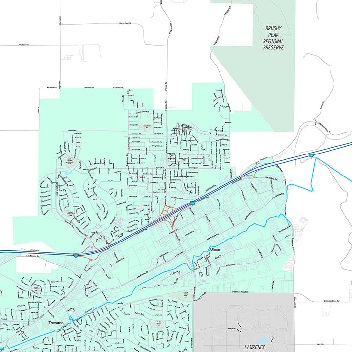 Premium Style Wall Map of Livermore, CA