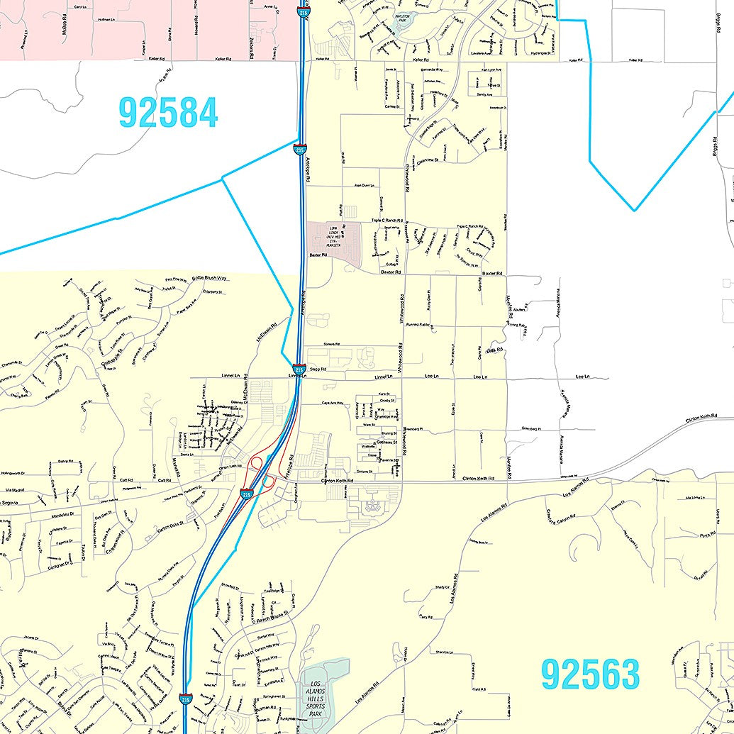 Premium Style Wall Map of Murrieta, CA