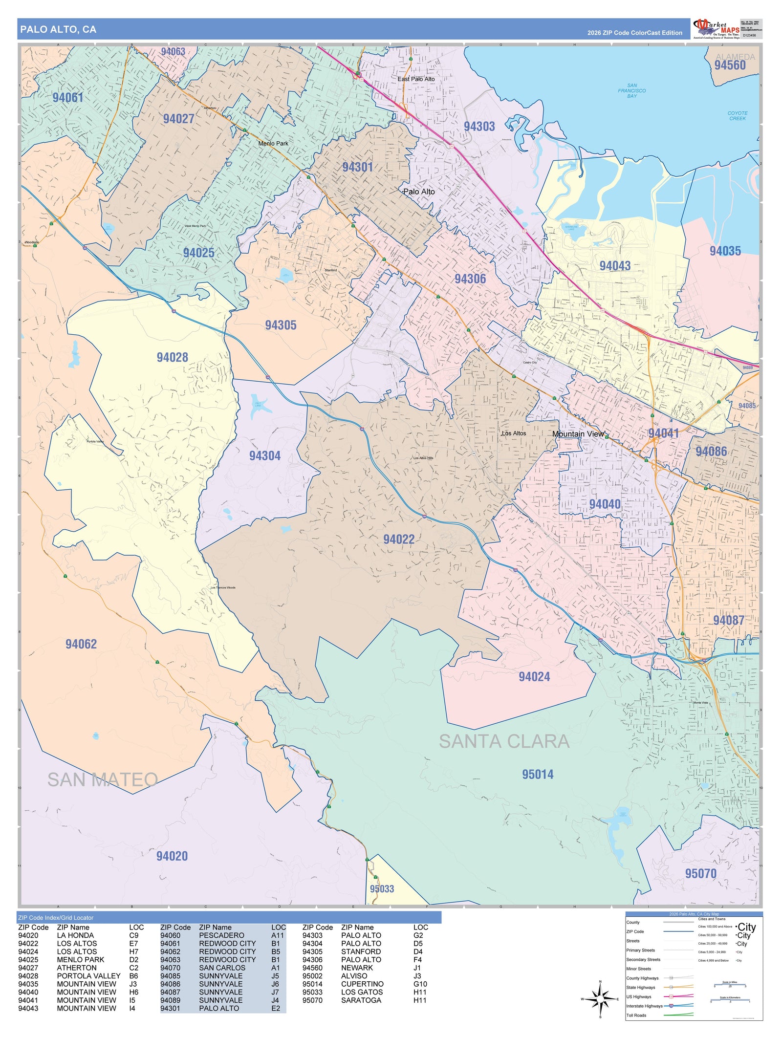 Palo Alto Zip Codenull