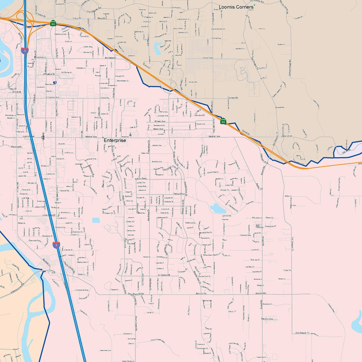 Color Cast Zip Code Style Wall Map of Redding, CA – American Map Store