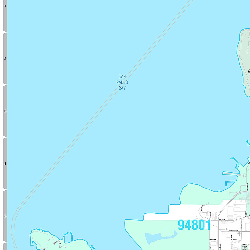 Premium Style Wall Map of Richmond, CA
