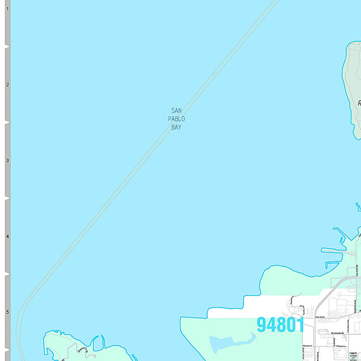 Premium Style Wall Map of Richmond, CA
