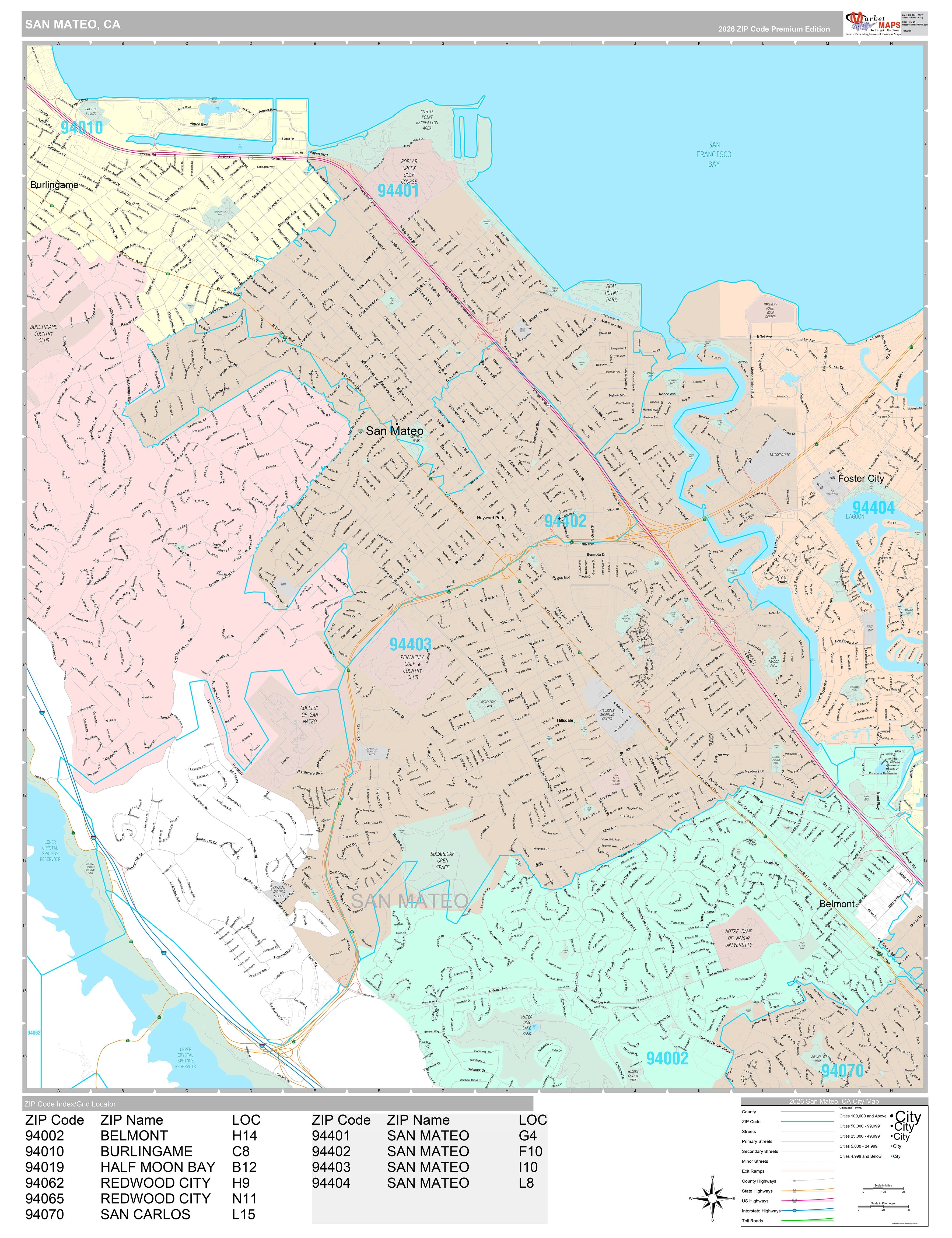 Census Ramon Map Premium Style Wall Map of San Ramon, CA – American Map Store