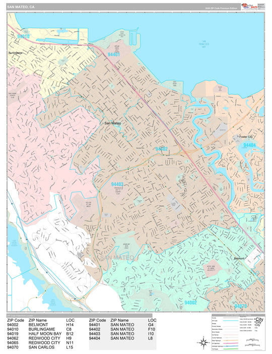 Premium Style Wall Map of San Ramon, CA – American Map Store