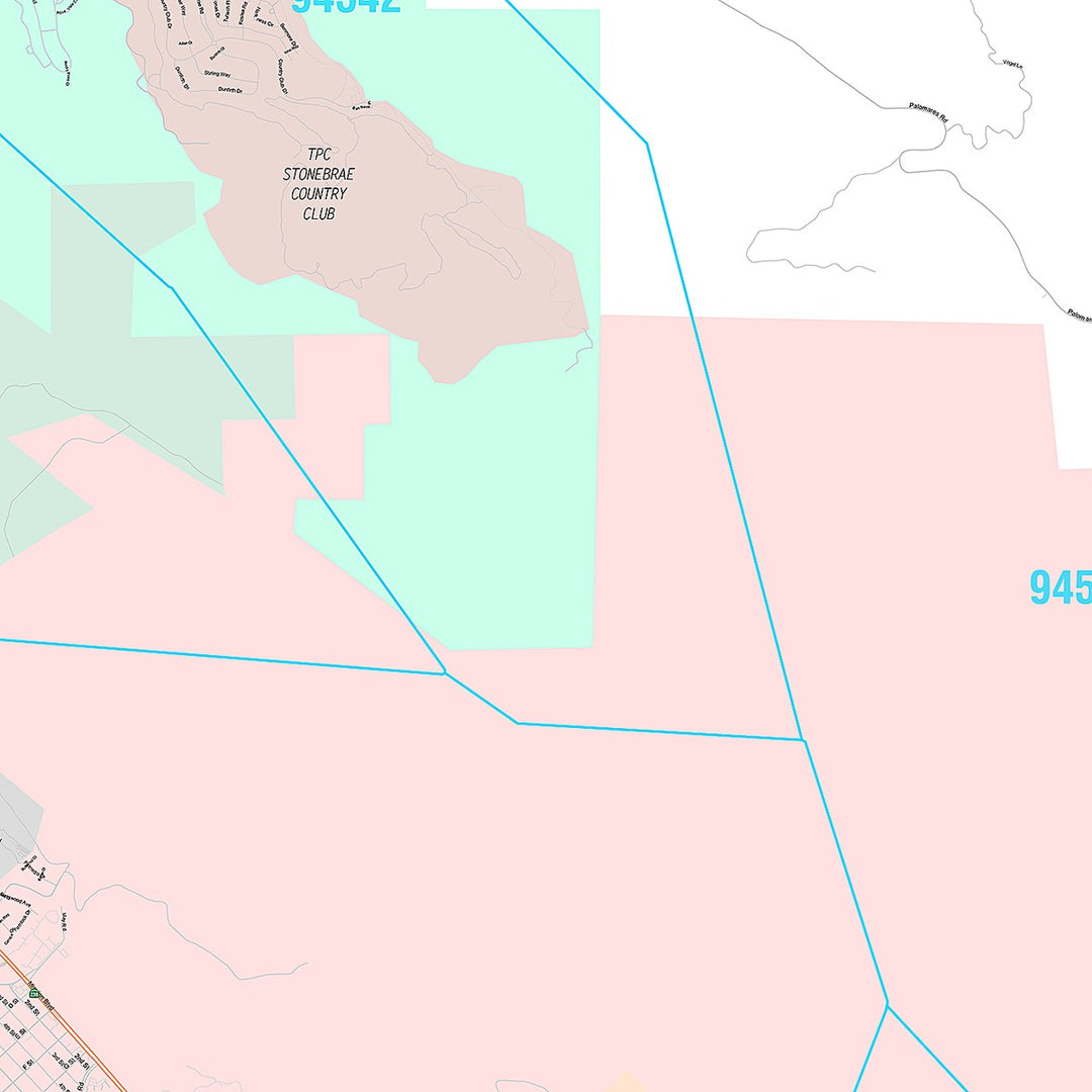 Premium Style Wall Map of Union City, CA